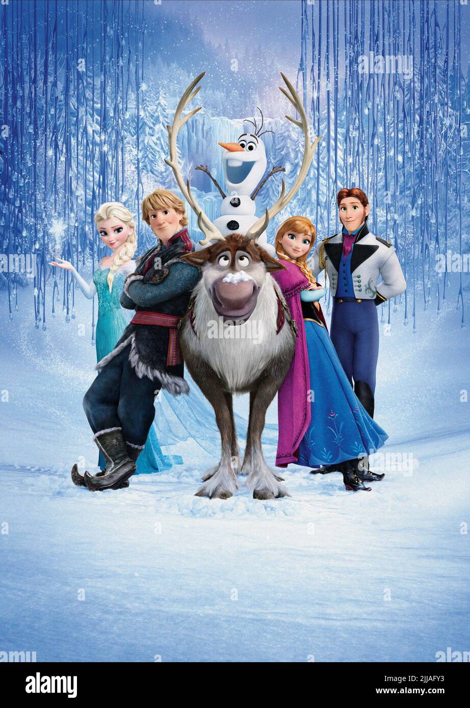Elsa, Kristoff, Olaf, Sven, Anna & Hans Film: Frozen (USA 2013) Director:  Chris Buck & Jennifer Lee 10 November 2013 **WARNING** This Photograph is  for editorial use only and is the copyright