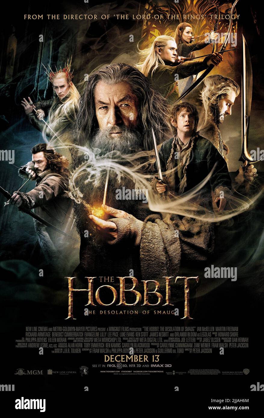 MOVIE POSTER, THE HOBBIT: THE DESOLATION OF SMAUG, 2013 Stock Photo