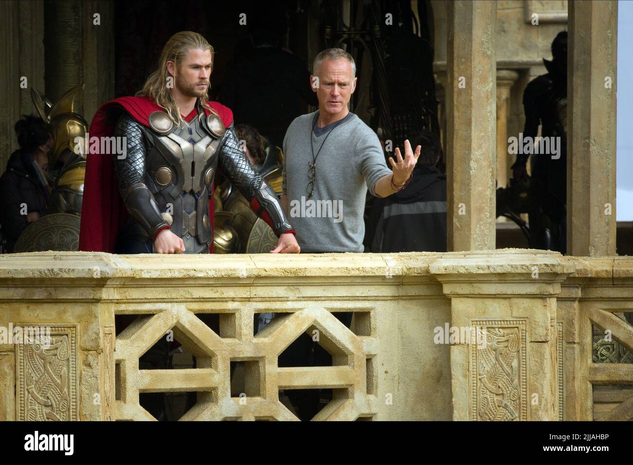 CHRIS HEMSWORTH, ALAN TAYLOR, THOR: THE DARK WORLD, 2013 Stock Photo