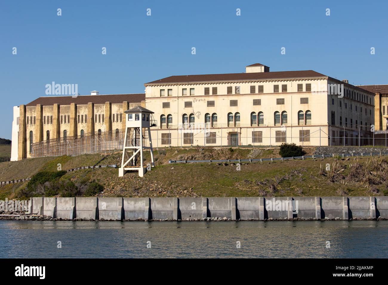 Outside view of San Quentin State Prison, the oldest prison in
