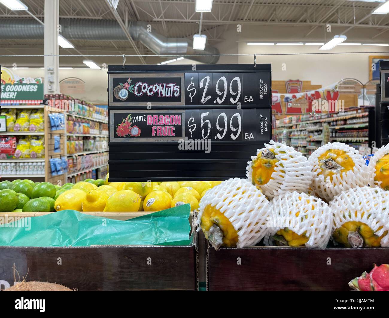 High cost of food at Sprouts Farmers Market grocery store. Unaffordable food items such as