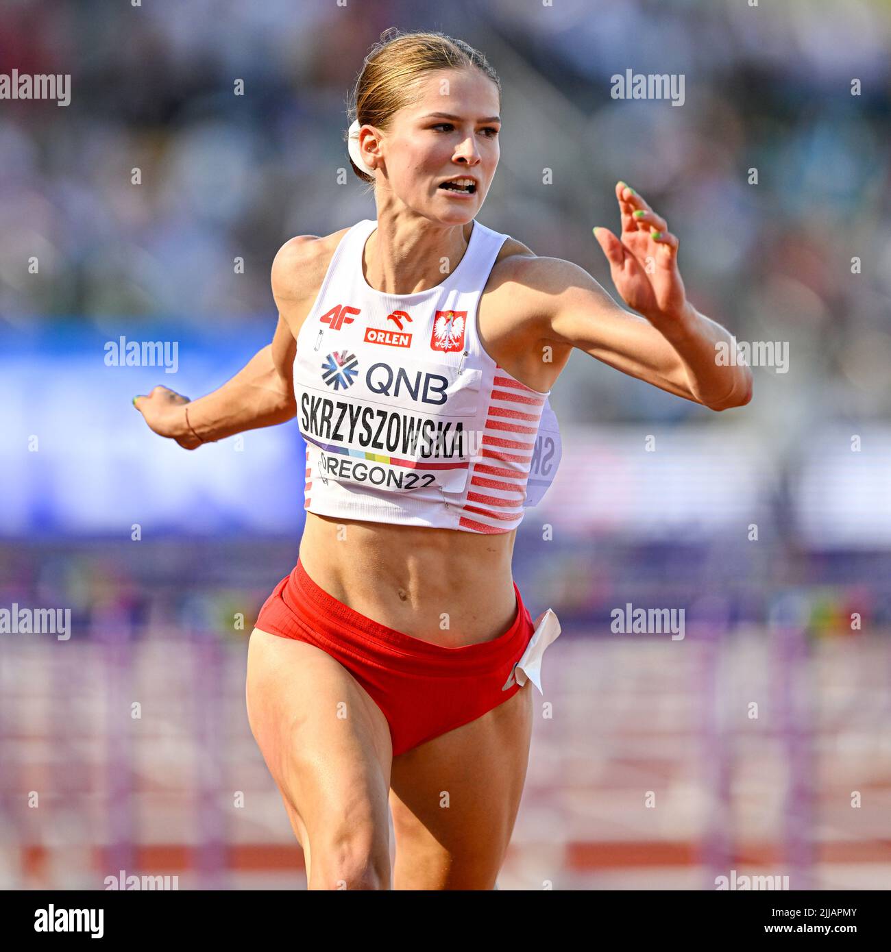 EUGENE, UNITED STATES JULY 24 Pia Skrzyszowska of Poland competing