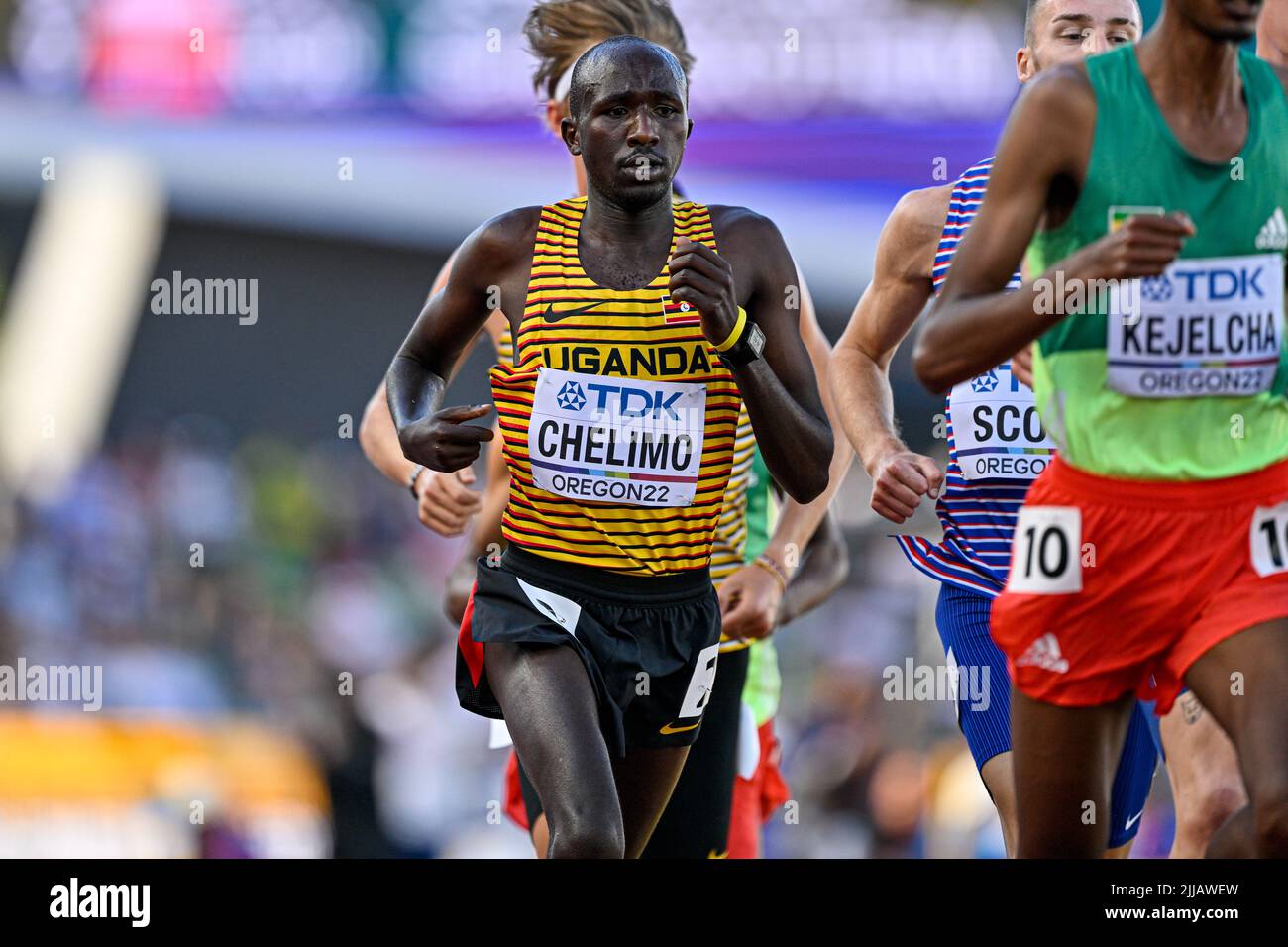 EUGENE, UNITED STATES JULY 24 Oscar Chelimo of Uganda competing on