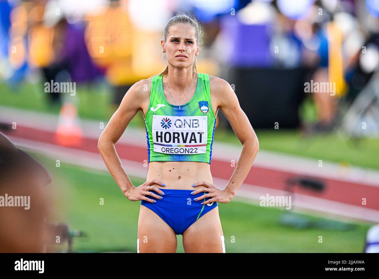 EUGENE, UNITED STATES - JULY 24: Anita Horvat of Slovenia competing on  Women's 800m during the World