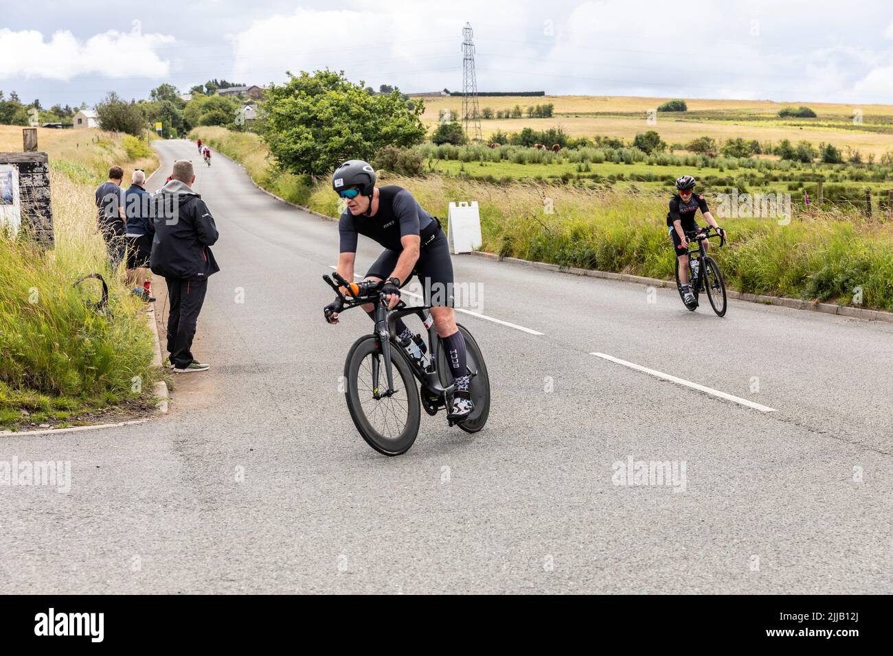 Ironman Uk event in Bolton Lancashire July 2022, competitors compete in the cycle bike riding