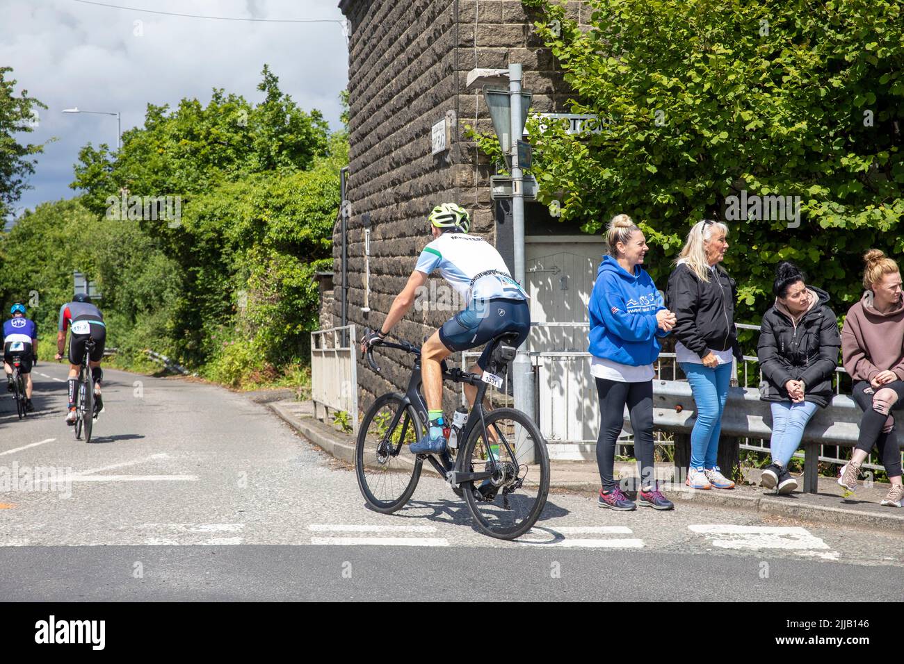 Ironman Uk event in Bolton Lancashire July 2022, competitors compete in the cycle bike riding