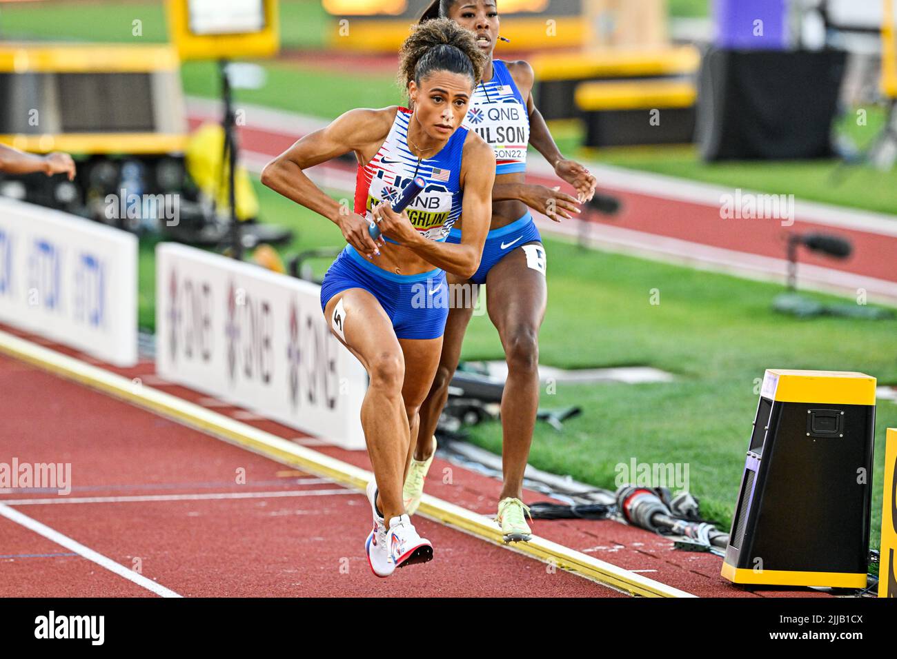 EUGENE, UNITED STATES JULY 24 Sydney McLaughlin of USA competing on