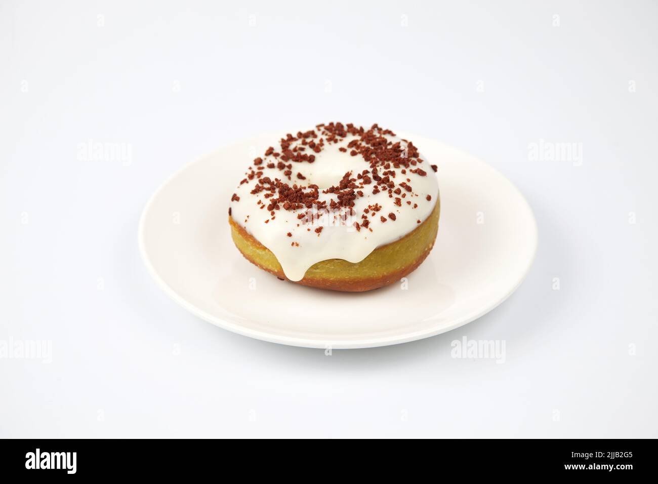 glazed doughnut isolated on white background Stock Photo