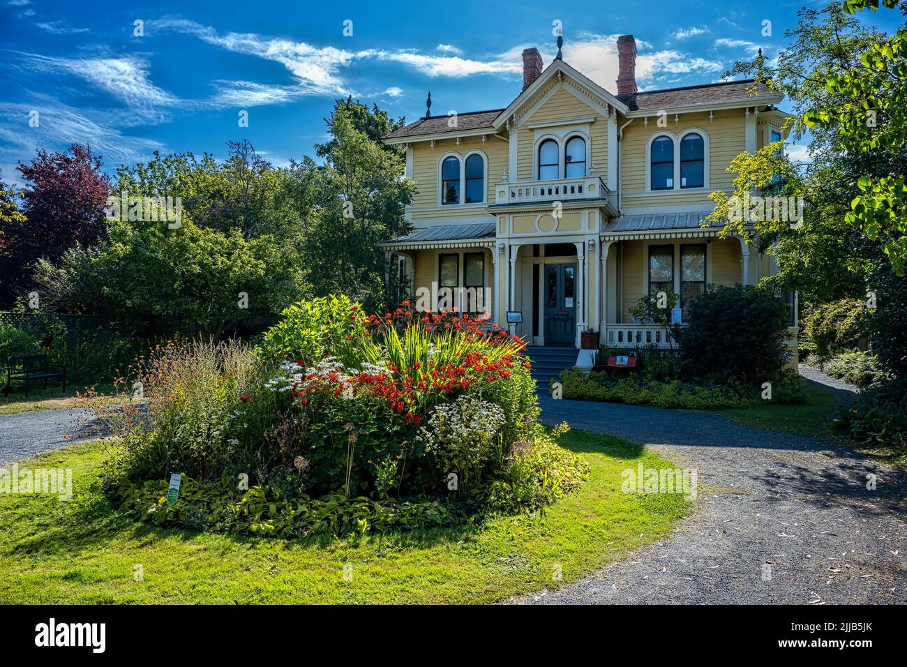 The famous Emily Carr House, a Canadian national historic site in Victoria, Vancouver Island, BC Stock Photo