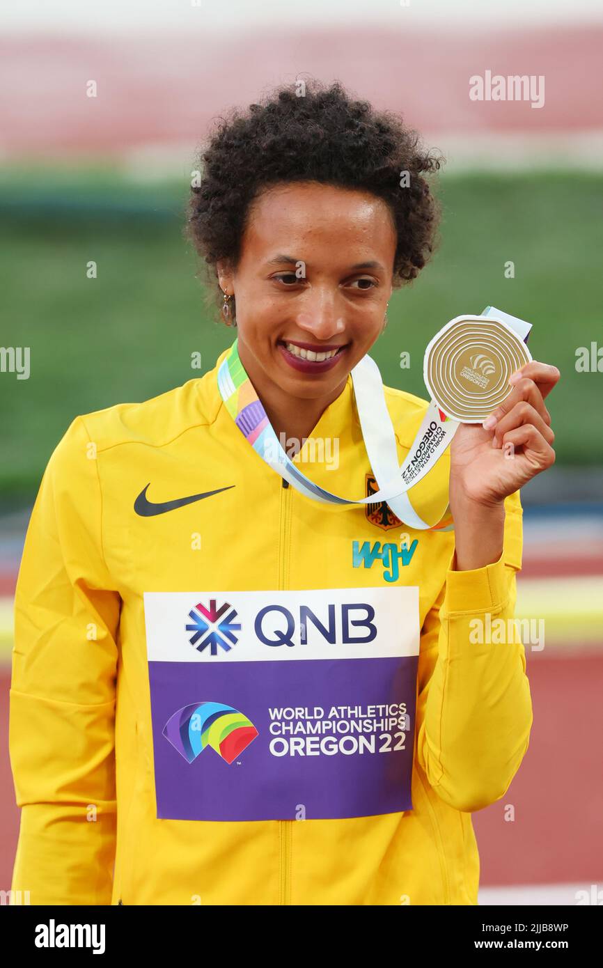 Hayward Field, Eugene, Oregon, USA. 24th July, 2022. Malaika Mihambo