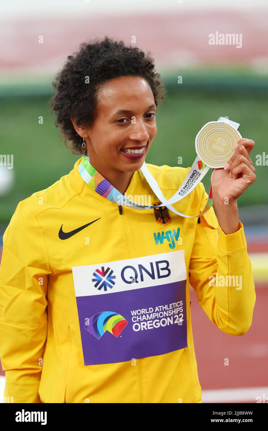 Hayward Field, Eugene, Oregon, USA. 24th July, 2022. Malaika Mihambo