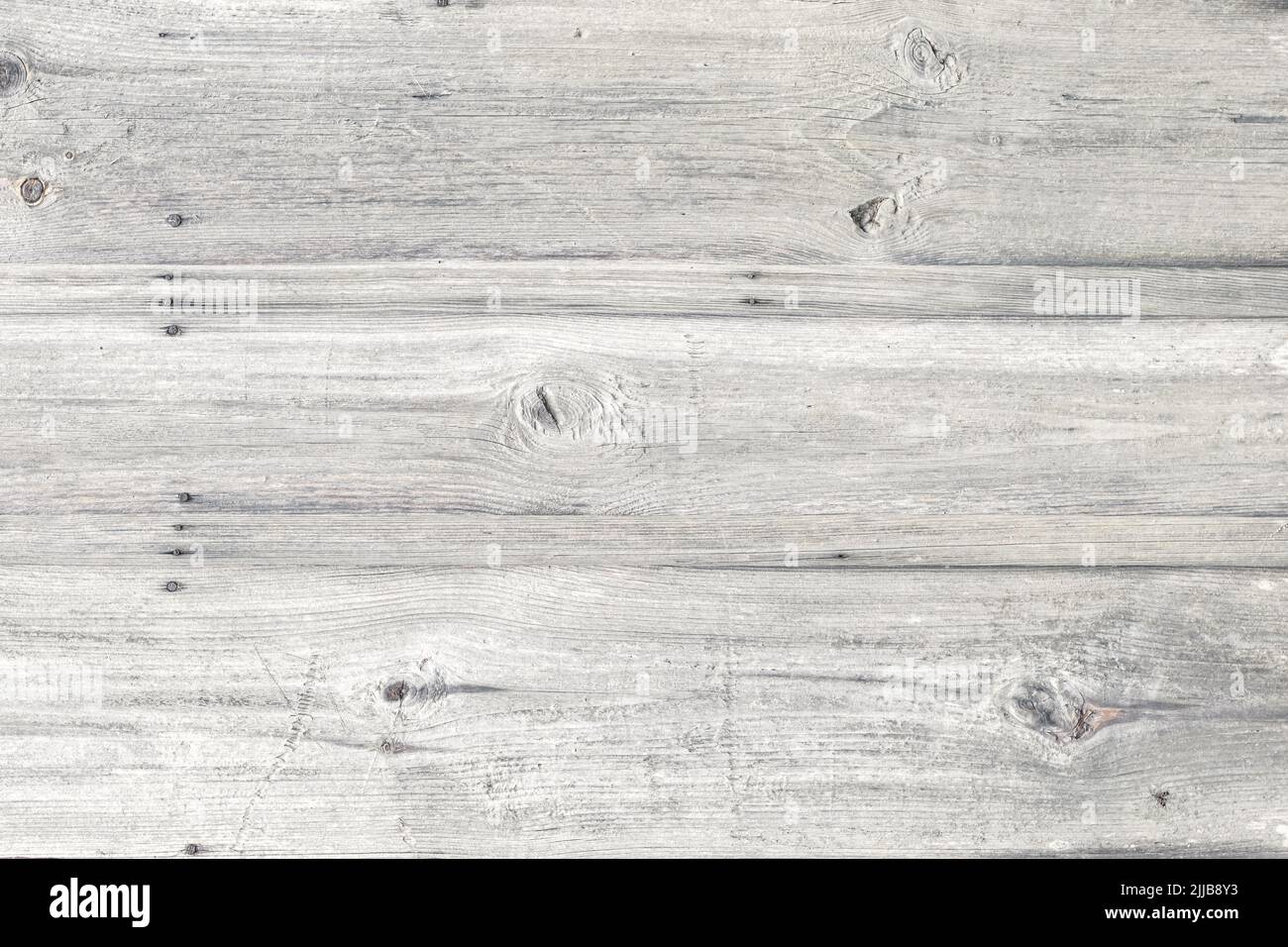 Natural light gray wooden texture background, horizontal boards, wall, old panel wood grain wallpaper. Rustic pattern for design. Template with blank Stock Photo