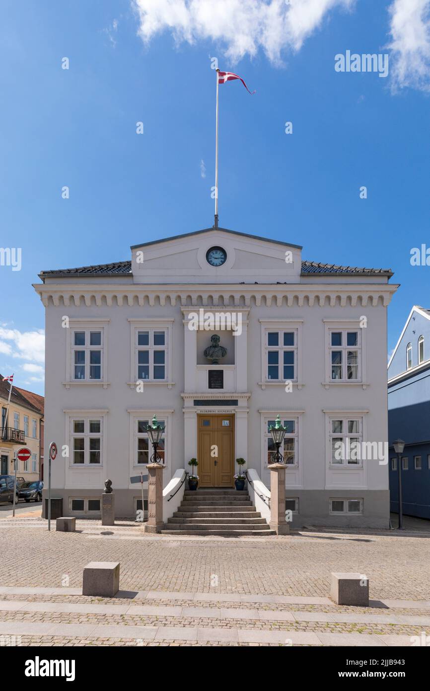 Town Hall of Rudkøbing municipality on Danish Baltic Sea island Langeland Stock Photo