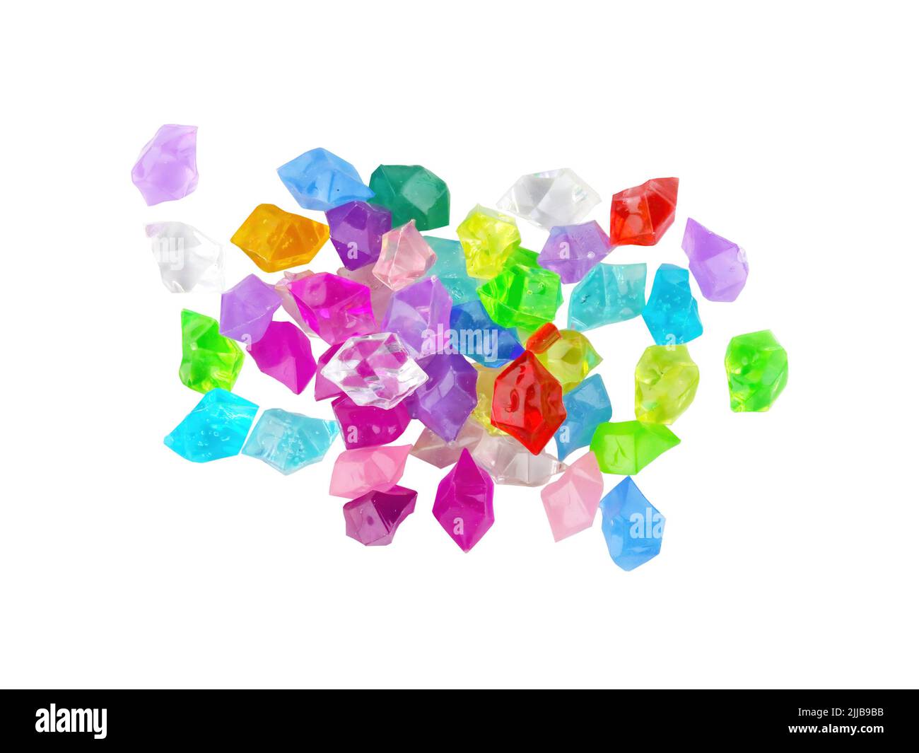 set of colorful plastic pebbles for decoration and art deco. Isolated ...