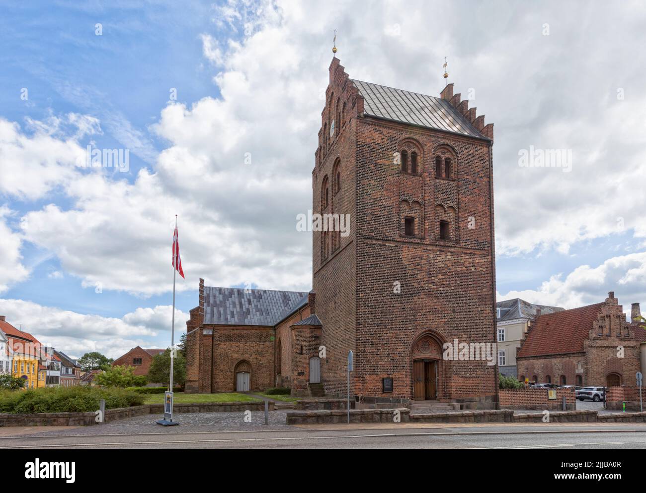 Medieval Church Of Our Lady or Vorfruekirke at Odense, Denmark Stock Photo