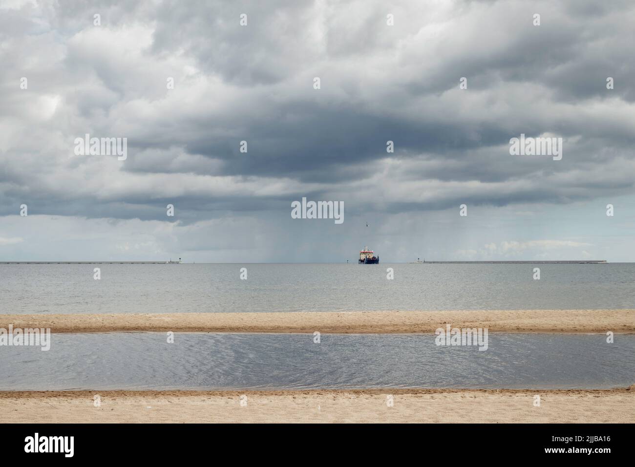 Container ship stormy sea hi-res stock photography and images - Alamy
