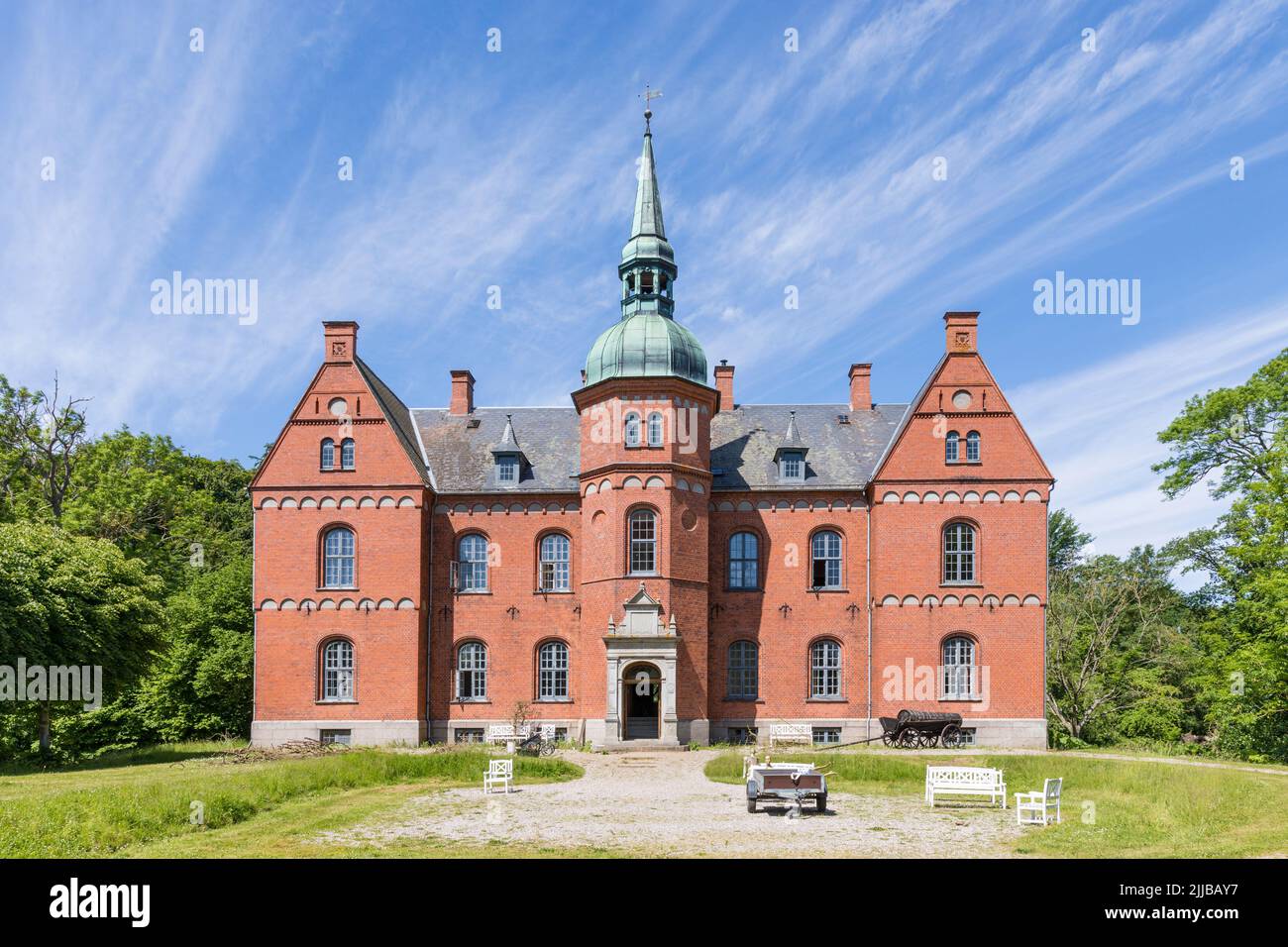 Museum at Skovsgaard Manor, Langeland, Denmark Stock Photo