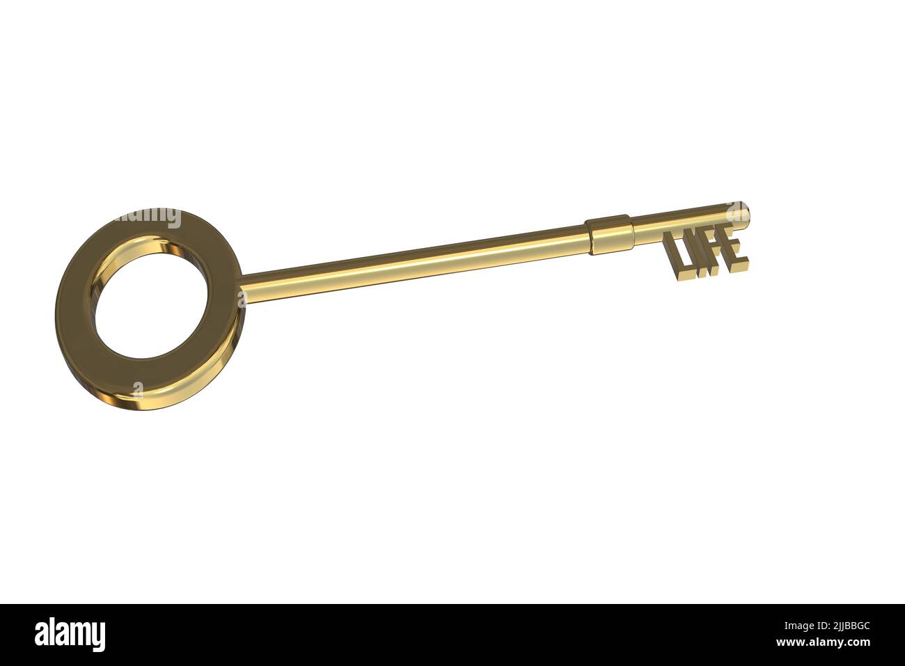 key to life concept meaning of life concept life word on a gold 3D key ...