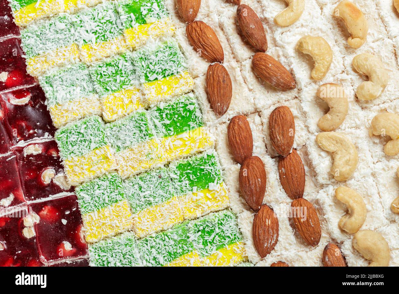 Assorted traditional turkish delight Stock Photo - Alamy