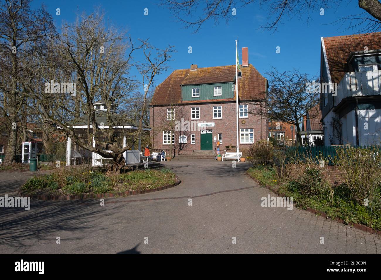 Old town hall of Spiekeroog, Germany Stock Photo
