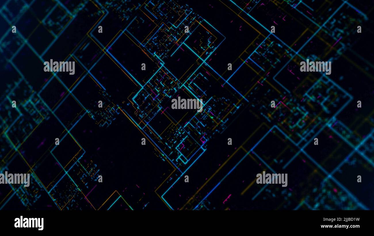 an electronical abstract futuristic background, digital computer ...
