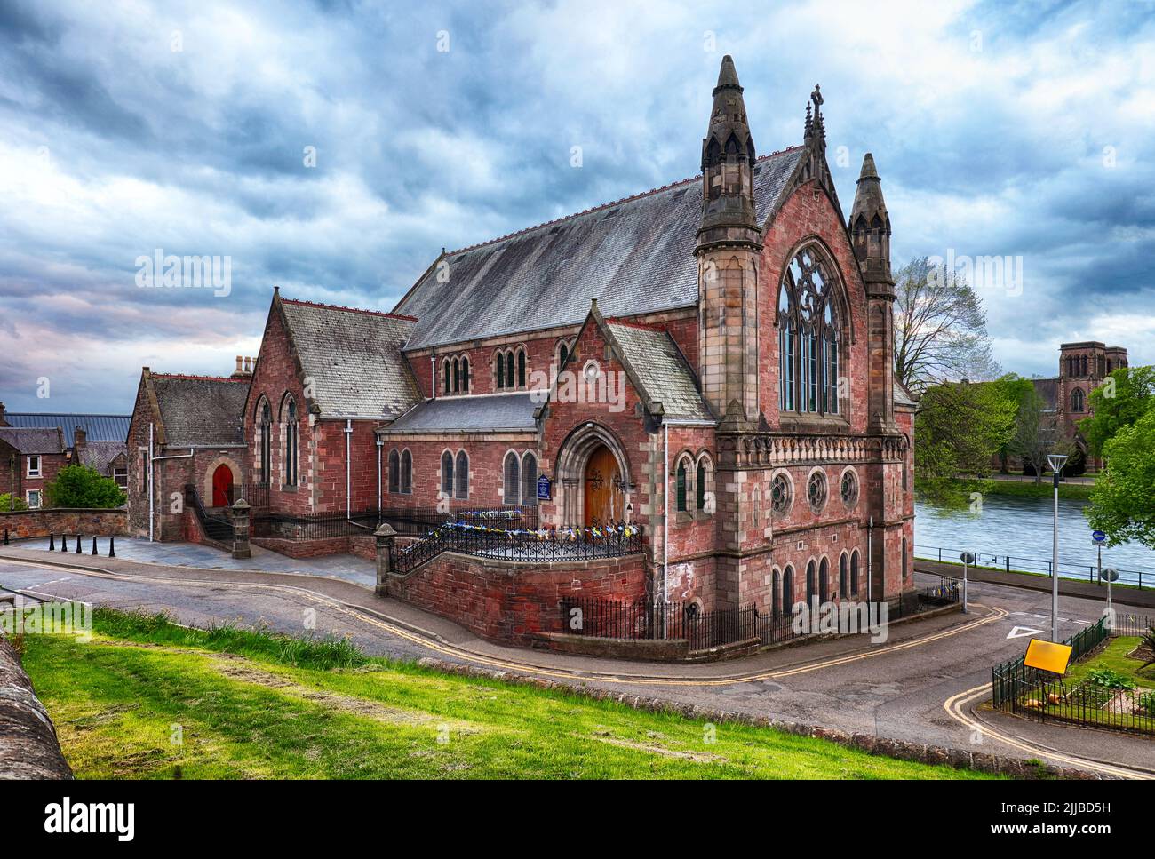 Inverness  - Ness Bank Church, Scotland Stock Photo