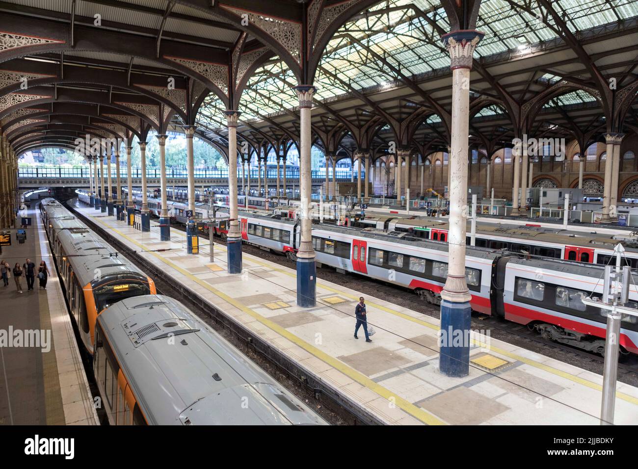 A rail strike led by Greateranglia today will see reduced services to London Liverpool Street train station. Aslef, the train driver’s union, has also Stock Photo