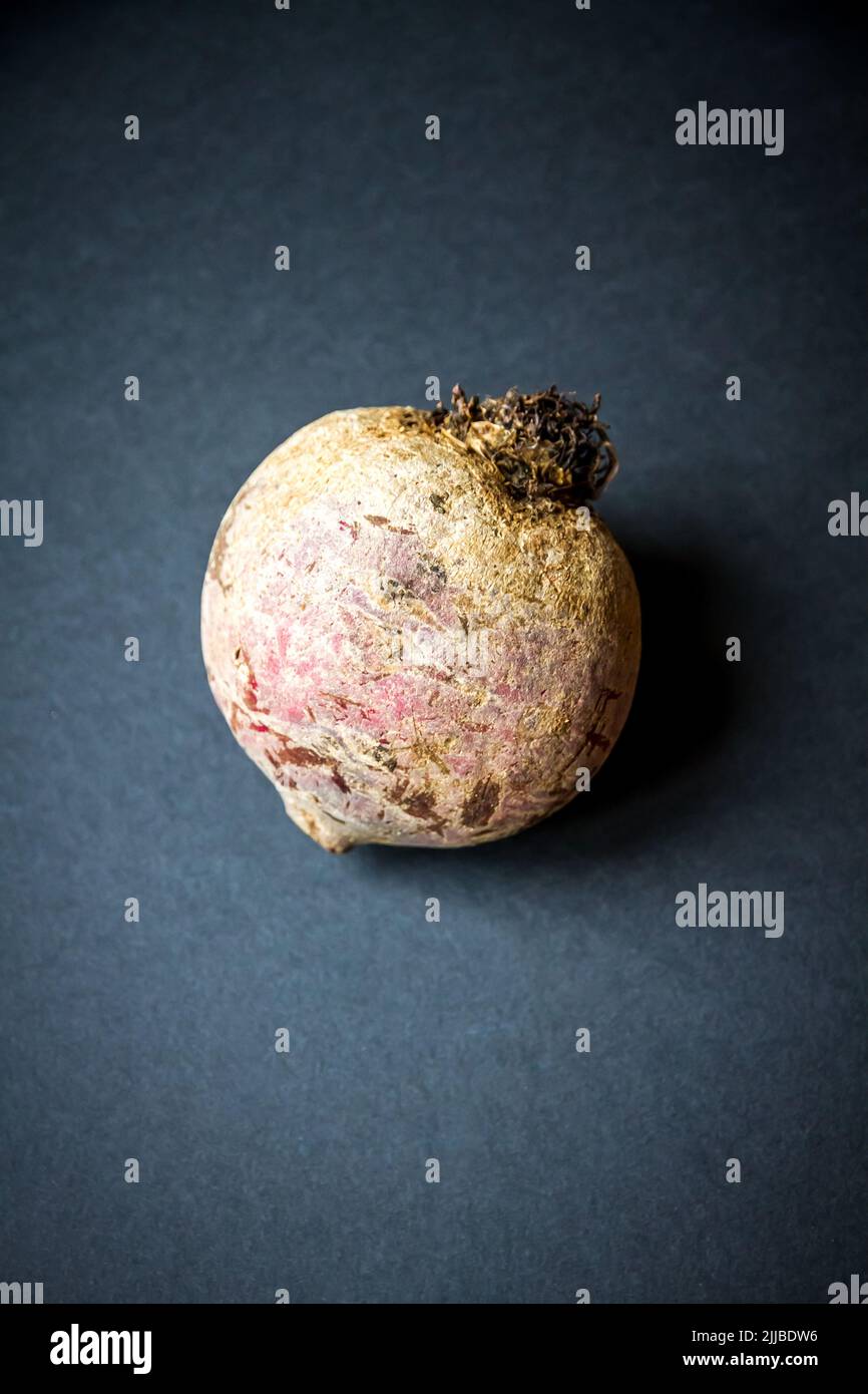 Fresh organic beetroot on a black table background Stock Photo