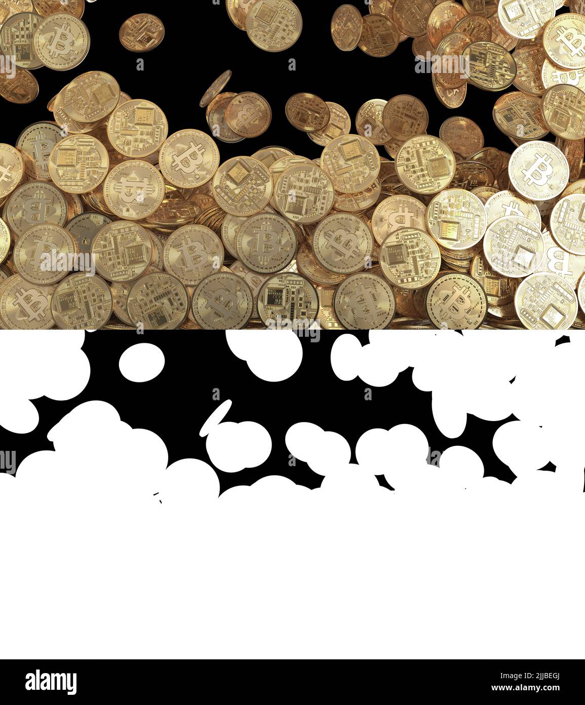 3D illustration of bitcoin coin flow with alpha layer Stock Photo - Alamy