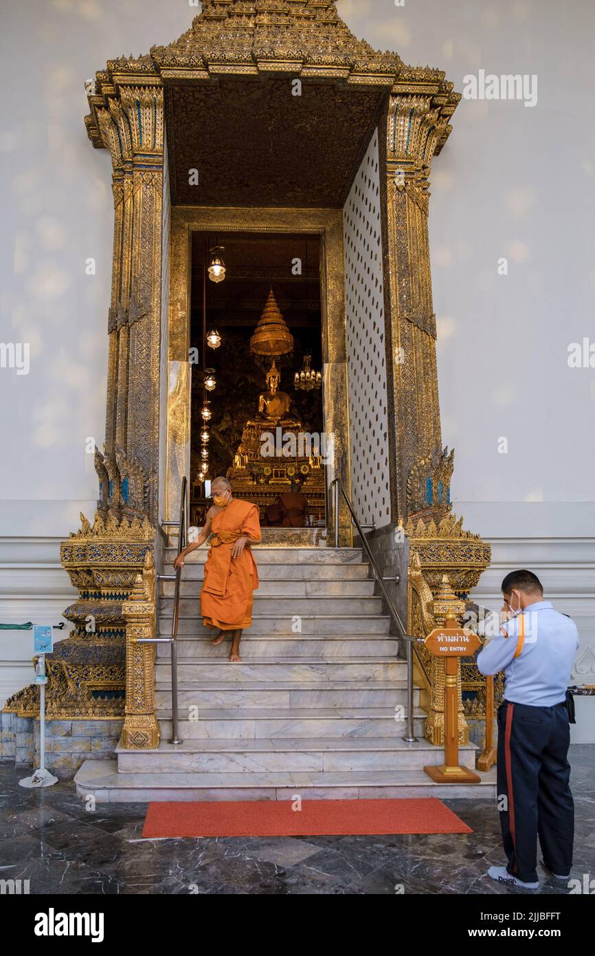 Wat Pho temple in Bangkok Thailand July 2022, The reclining buddha ...