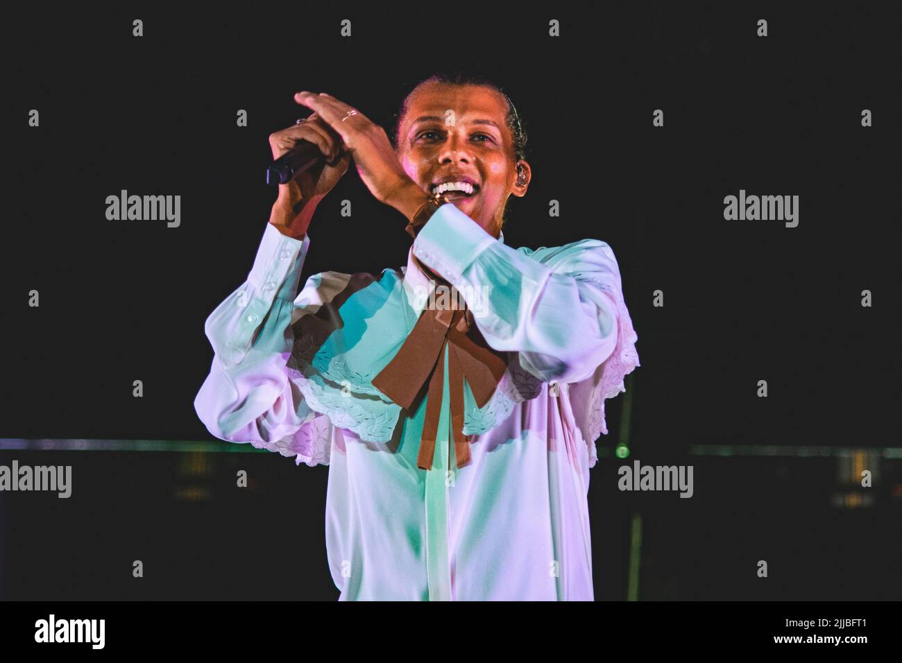 20/07/2022 - Belgian rapper and producer STROMAE performing live at Milano Summer Festival / Ippodromo SNAI, Italy Stock Photo