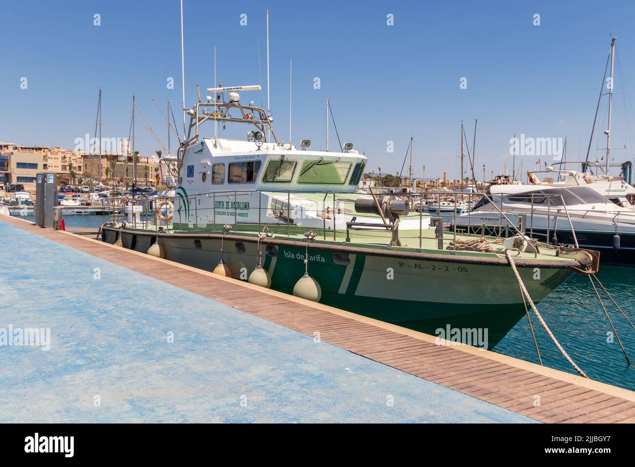 Junta De Andalucia Vessel Docked at Garrucha Port Almeria province, Andalucía, Spain Stock Photo