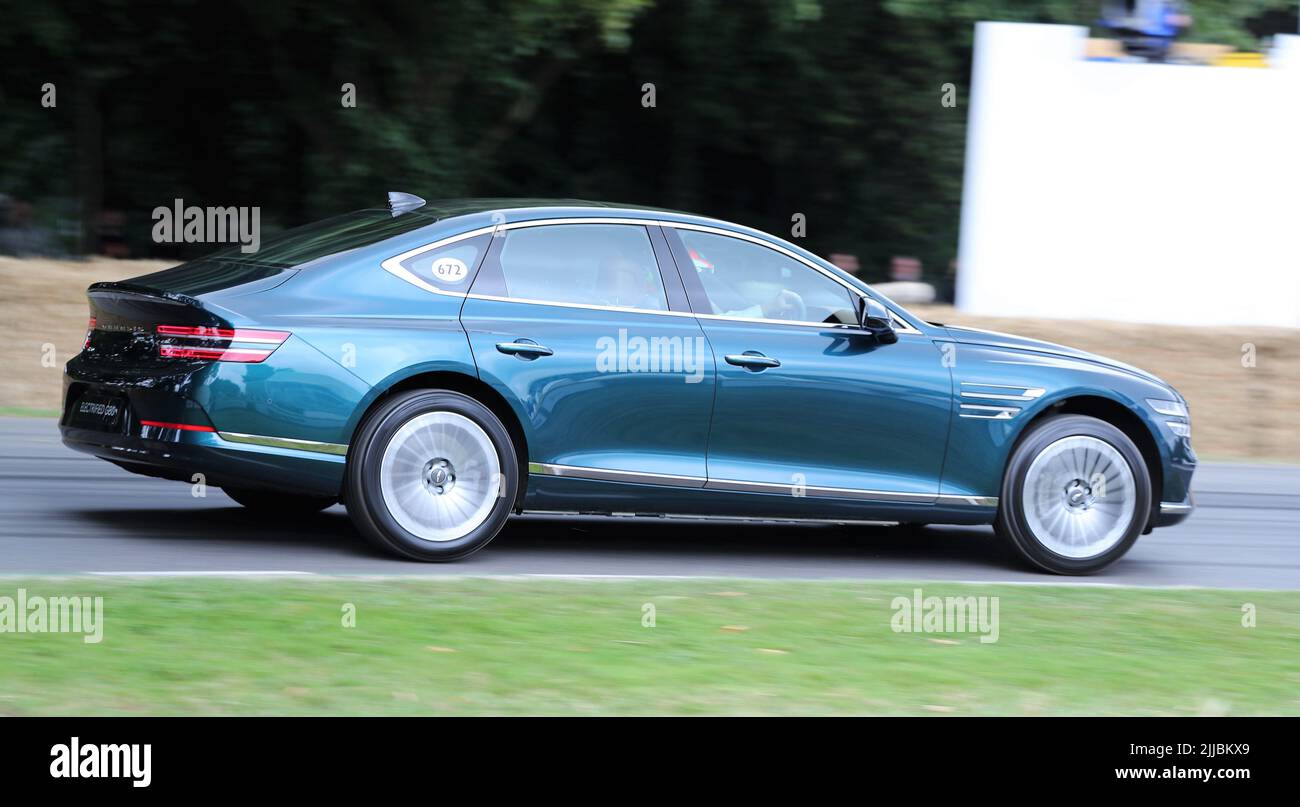 Electric Genesis G80 at the Festival of Speed 2022 at Goodwood, Sussex, UK Stock Photo