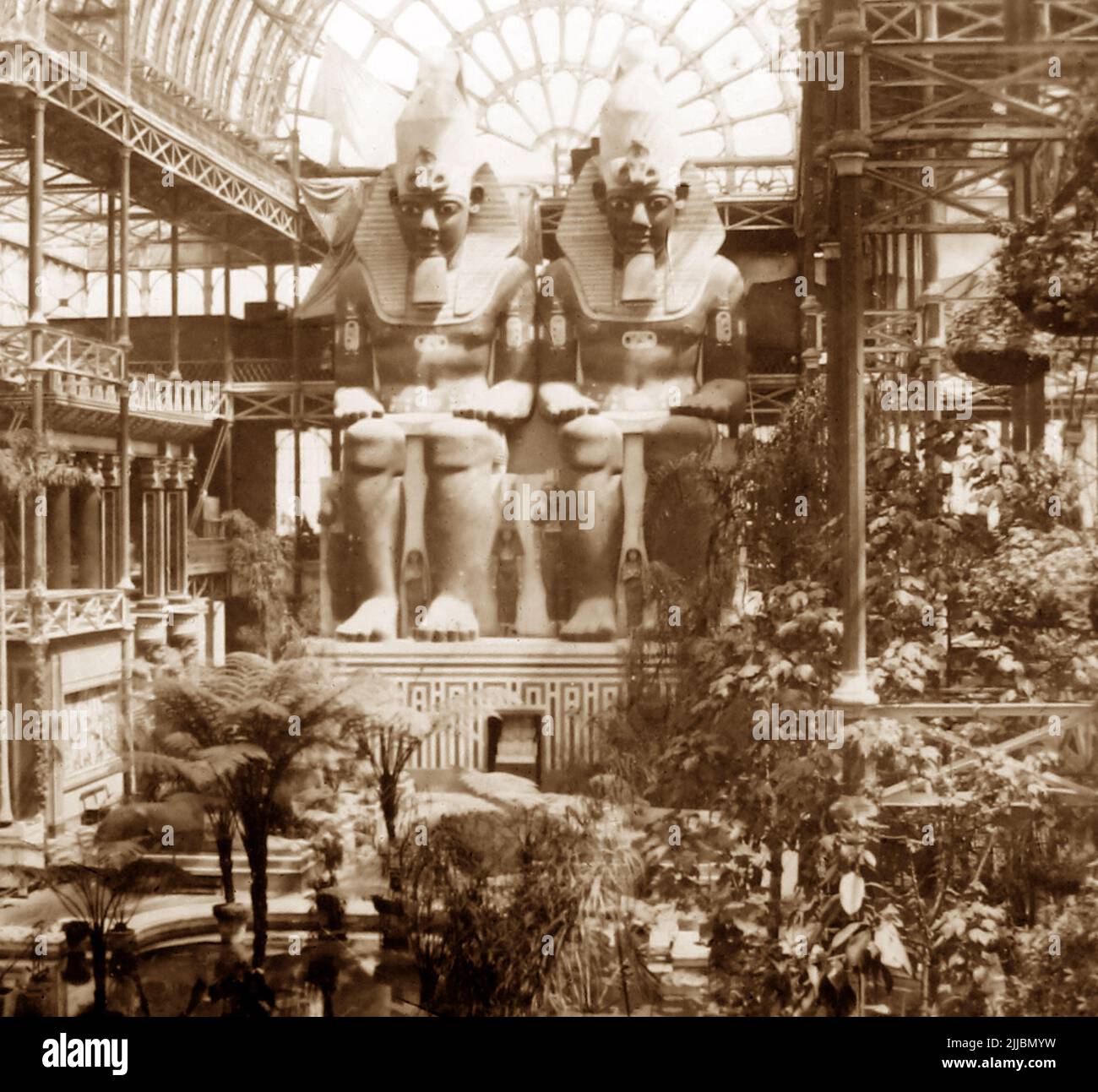 Egyptian monuments, Great Exhibition, Crystal Palace, London Stock Photo