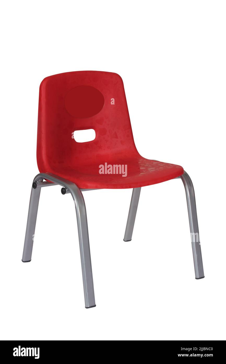colorful plastic school chair isolated on white background Stock Photo