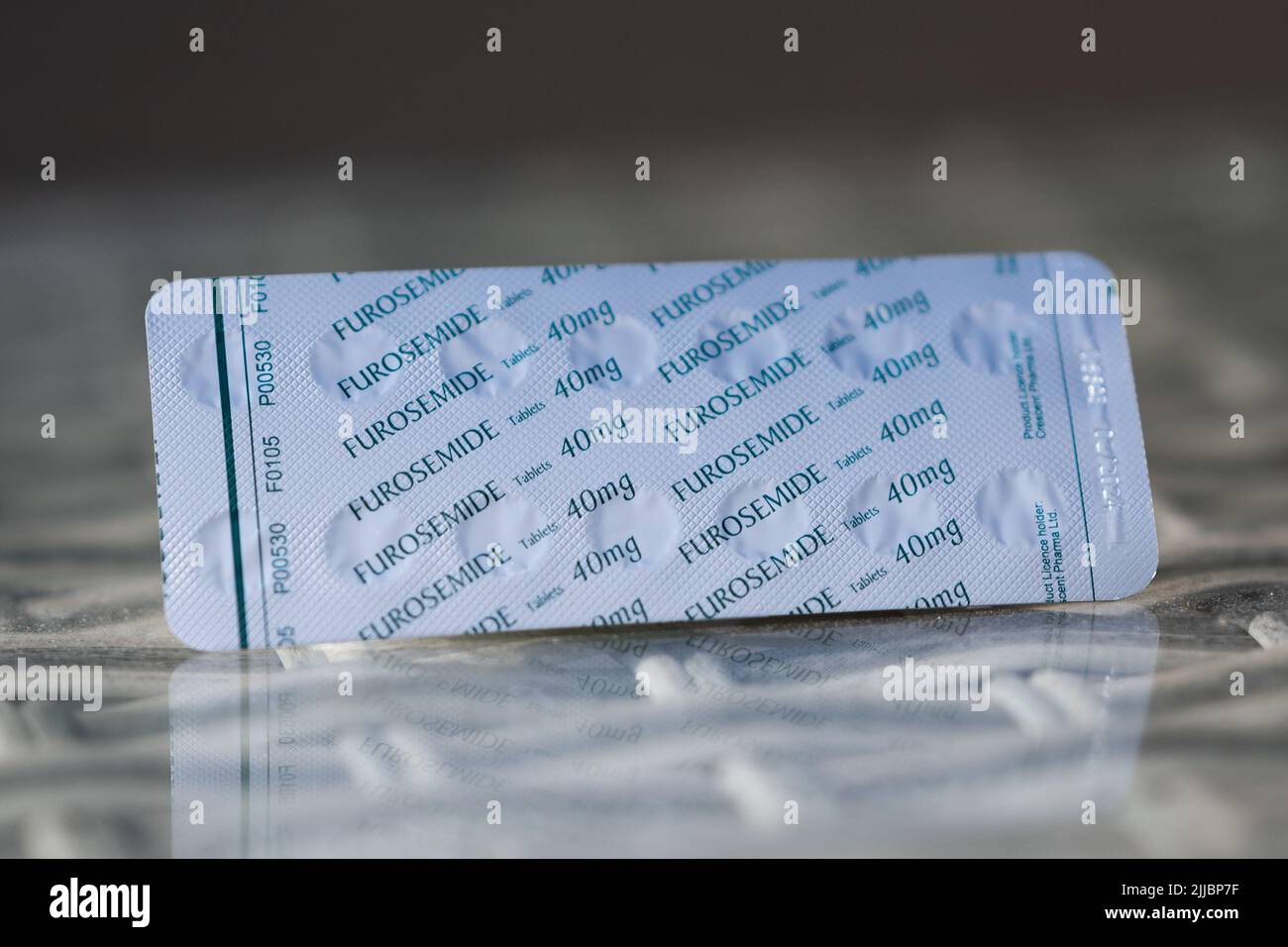 Furosemide, a medication used to treat fluid buildup (edema) due to