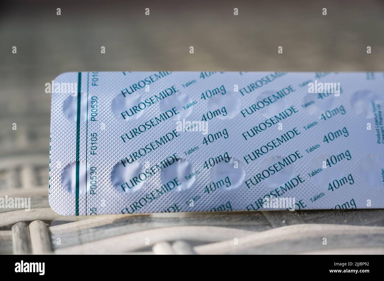 Furosemide, a medication used to treat fluid buildup (edema) due to