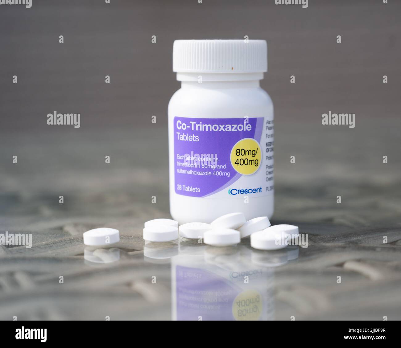 Co-Trimoxazole, an antibiotic used to treat certain bacterial infections Stock Photo