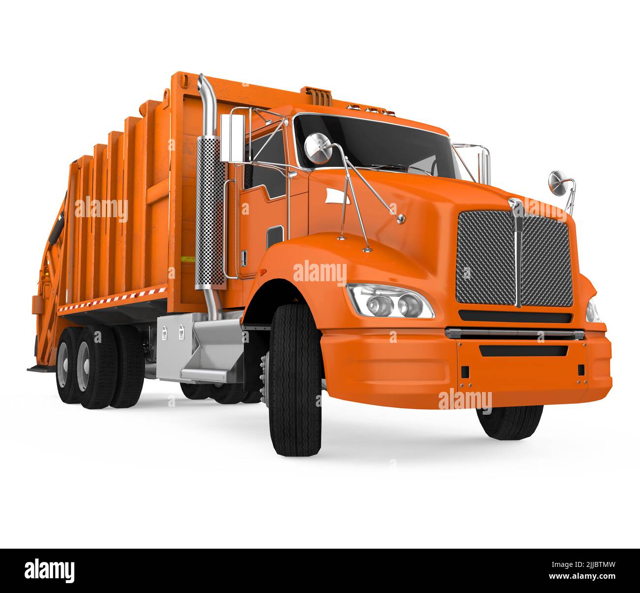 Garbage Truck Isolated Stock Photo
