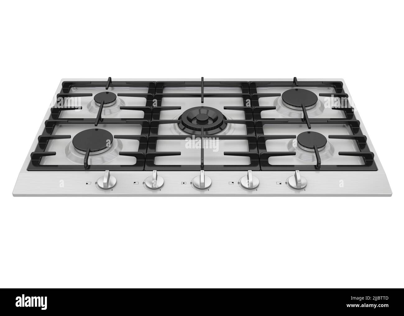 Gas Cooktop Isolated Stock Photo
