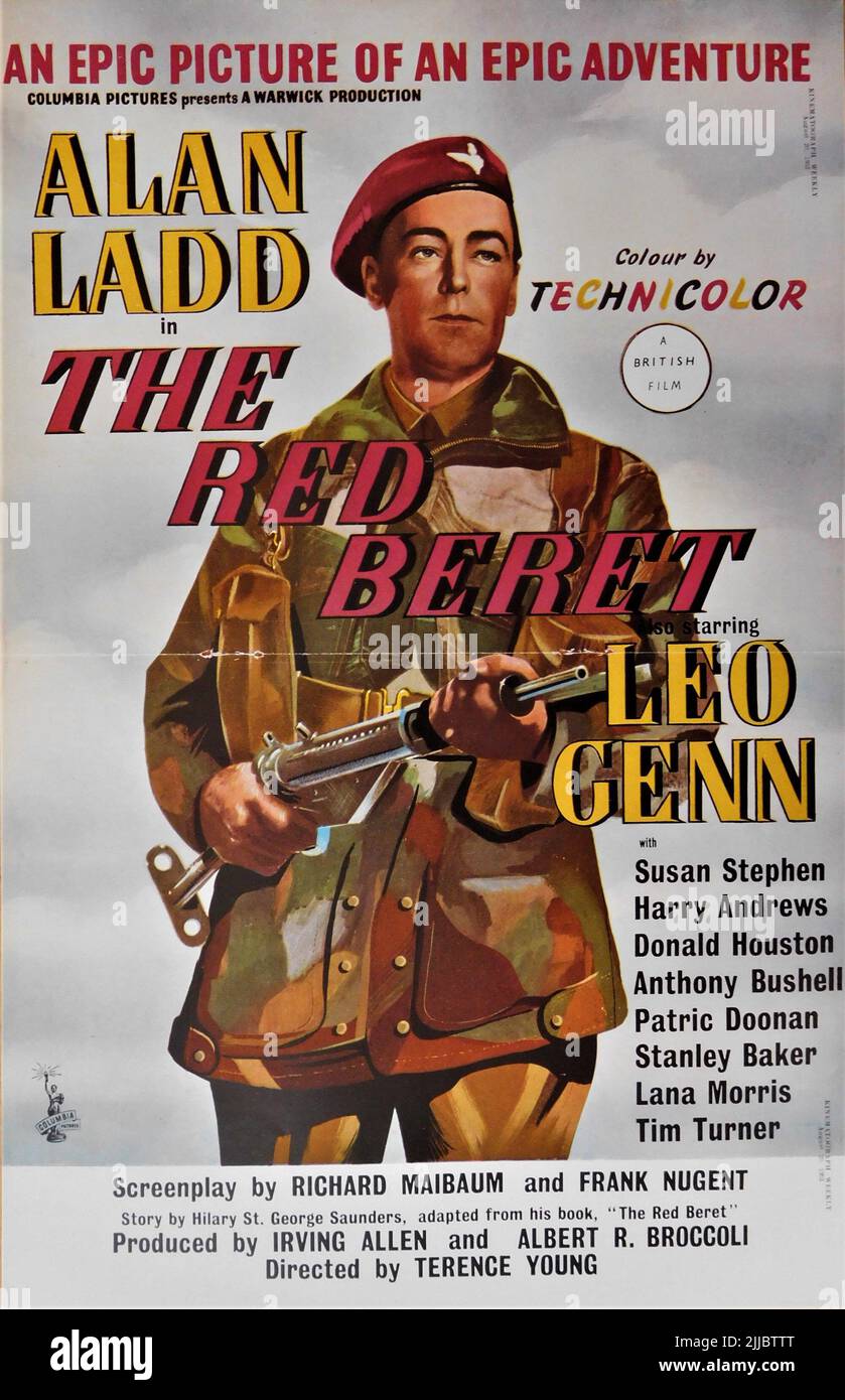 ALAN LADD in THE RED BERET (UK) / PARATROOPER (US) 1953 director TERENCE  YOUNG screenplay Richard Maibaum and Frank S. Nugent music John Addison  associate producer Anthony Bushell producers Irving Allen and