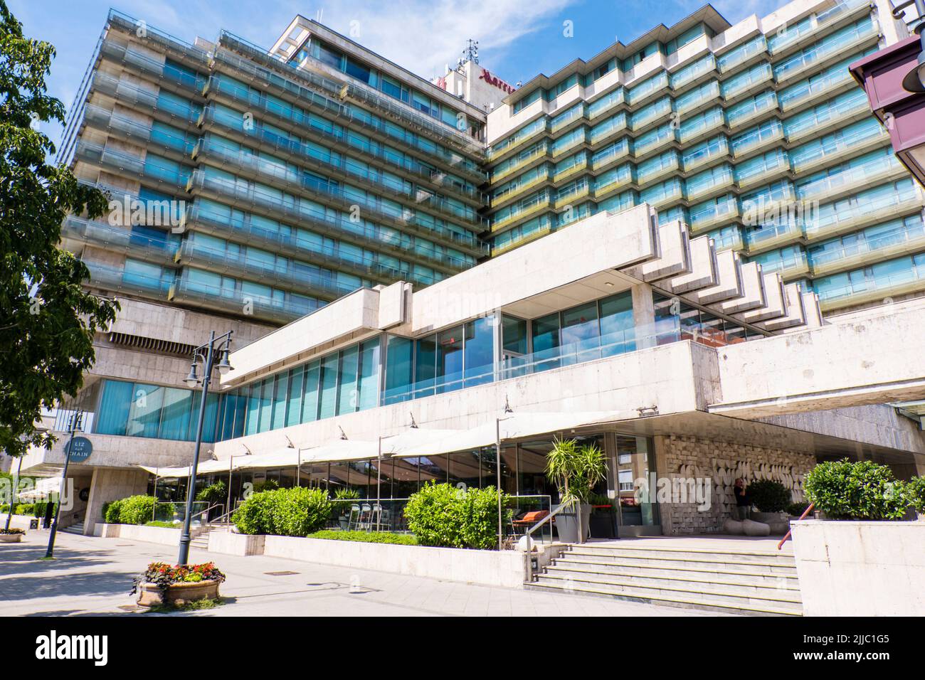 Hotel Marriott, in a buildng dating from 1969, Belvaros, Budapest, Hungary Stock Photo