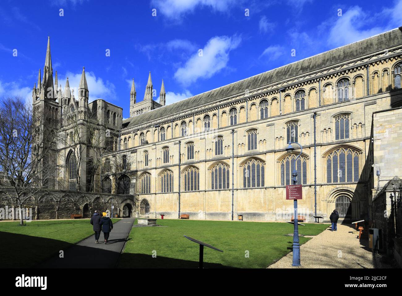 The Cathedral Cloisters and South Elevation of Peterborough City ...