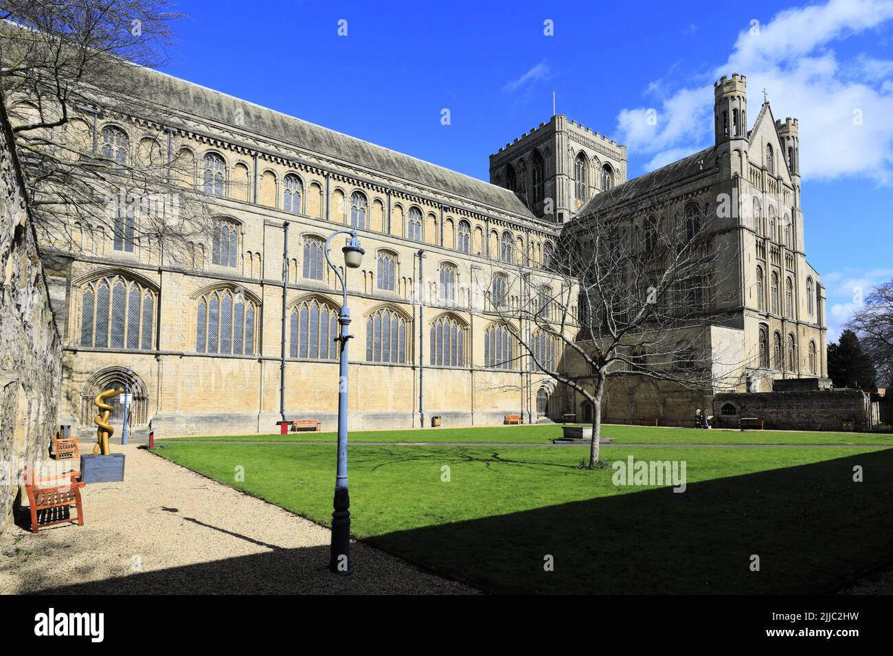 The Cathedral Cloisters and South Elevation of Peterborough City ...