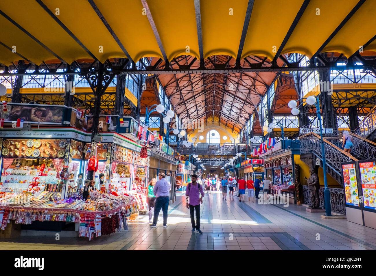 Nagy Vásárcsarnok, Great Market Hall, Belvaros, Stock Photo