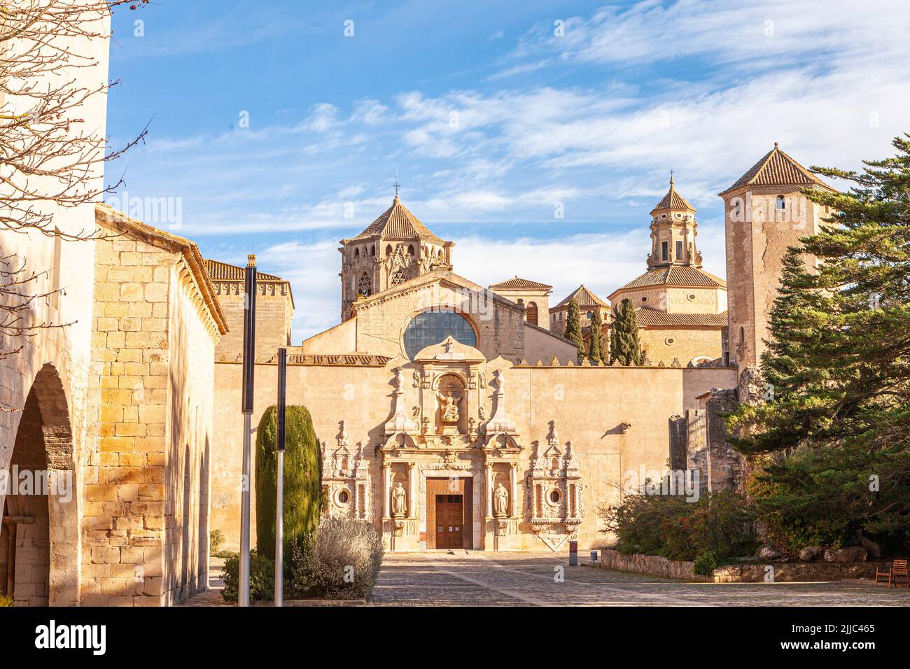 Monastery of Poblet, Espluga de Francolí, Tarragona, Spain Stock Photo