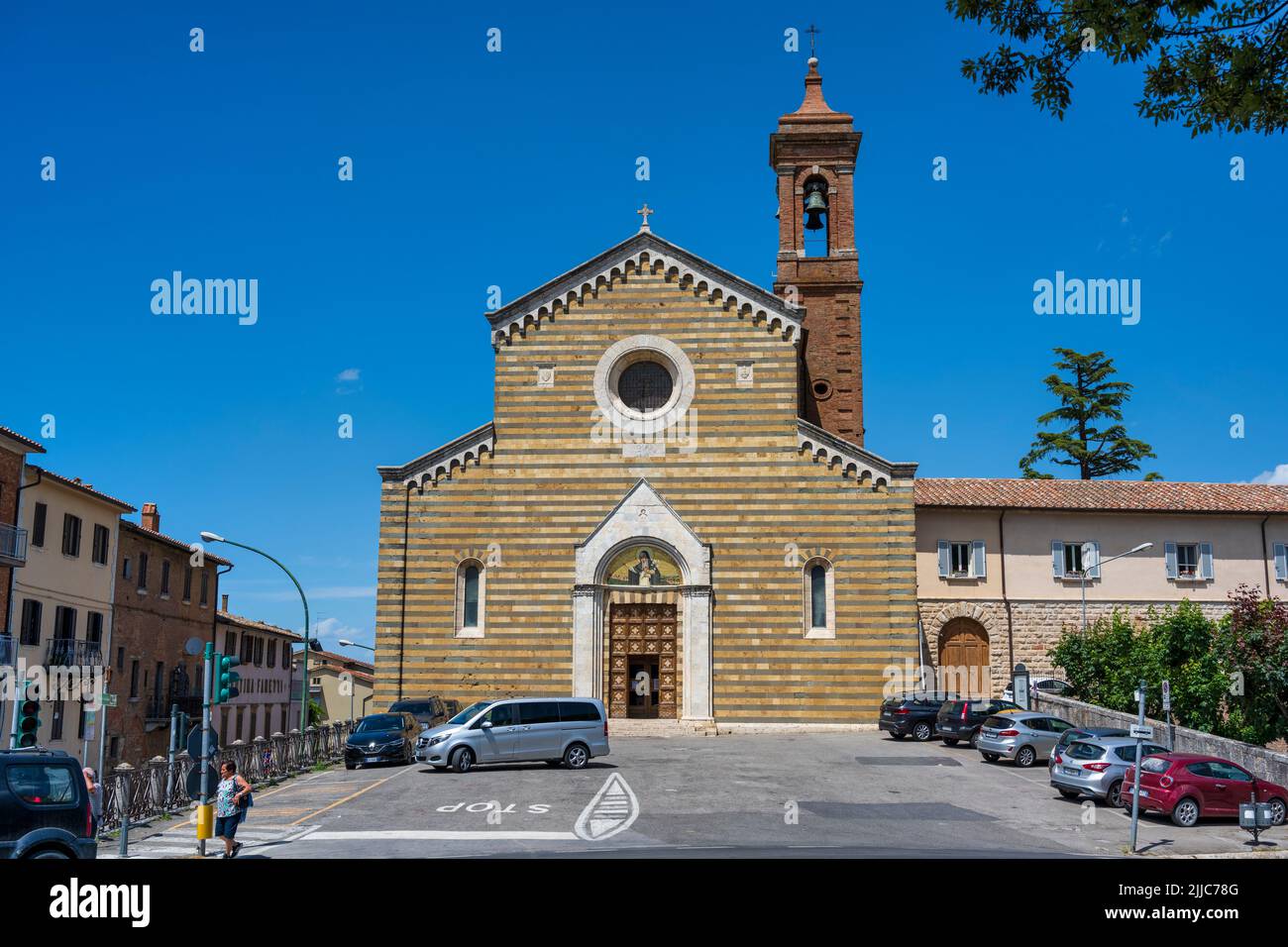 Chiesa e Convento Sant’Agnese on Piazza Santa Agnese in Montepulciano, Tuscany, Italy Stock Photo