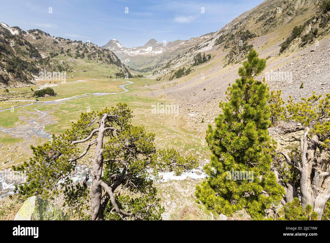 Plan de Aiguallut, Valle de Benasque, Natural Park of Posets-Maladeta, Huesca, Spain Stock Photo