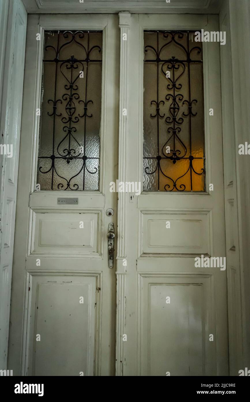 Apartment door, Zagreb, Croatia Stock Photo