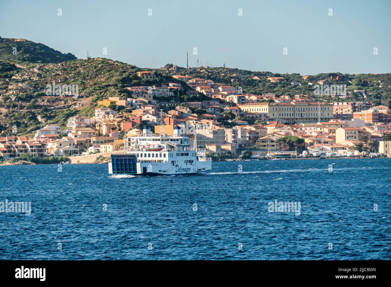 Fähre von Isloa La Maddalena nach Palau, Sardinien, Italien, Europa Stock Photo